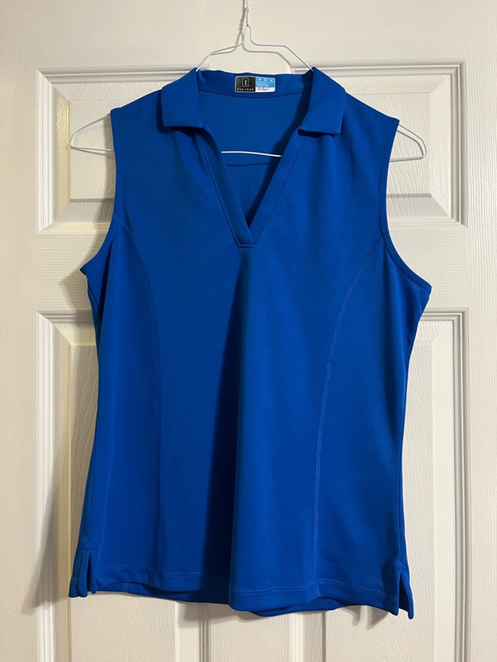 PGA Tour Women's Sleeveless Golf Polo in Royal Blue